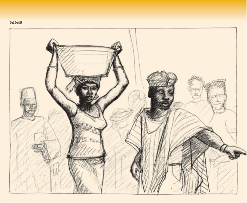 Post storyboard, d’après le film Touki Bouki de Djibril Mambety Diop