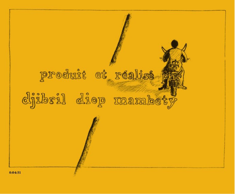 Post storyboard, d’après le film Touki Bouki de Djibril Mambety Diop