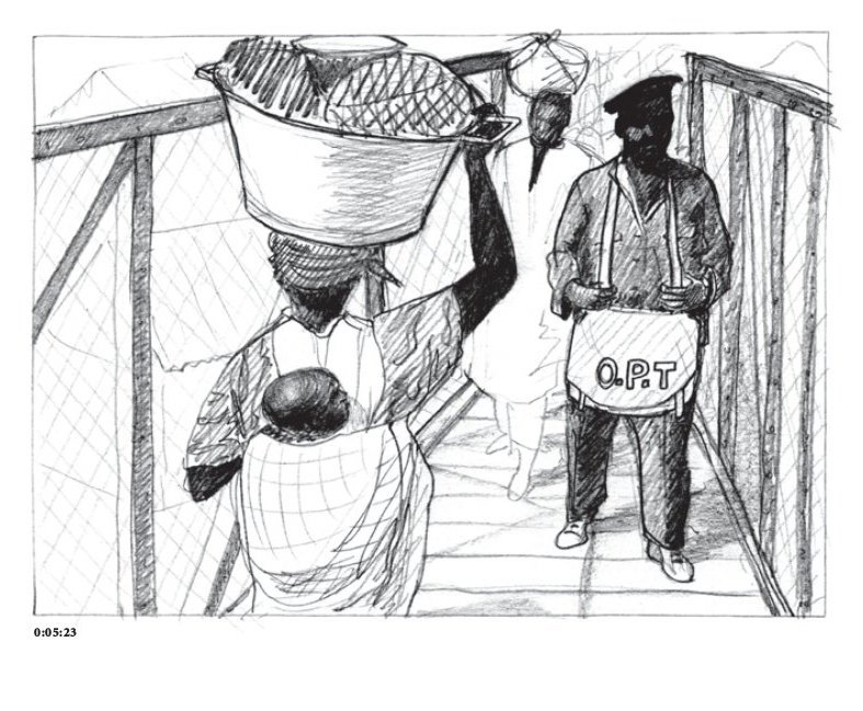 Post storyboard, d’après le film Touki Bouki de Djibril Mambety Diop