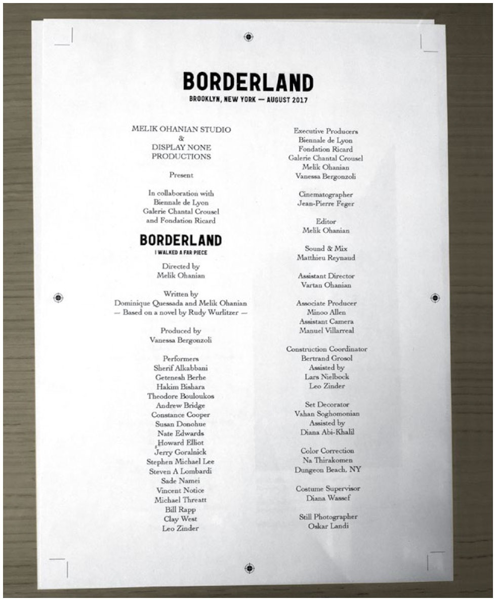 Borderland - Consulter les œuvres de Melik Ohanian
